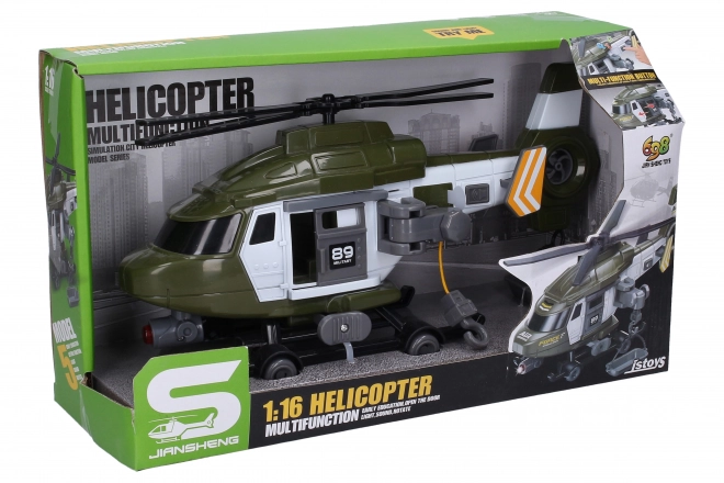 Hélicoptère militaire avec effets 29 cm