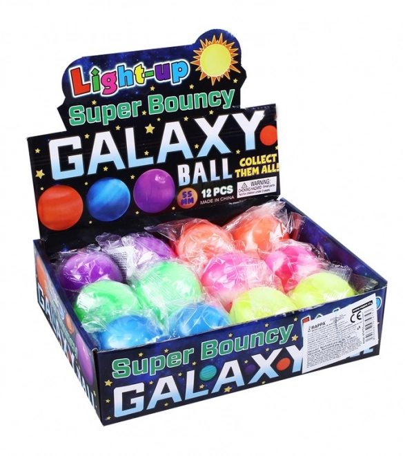 Balle Sauté Éclairante Galaxy 5.5 cm