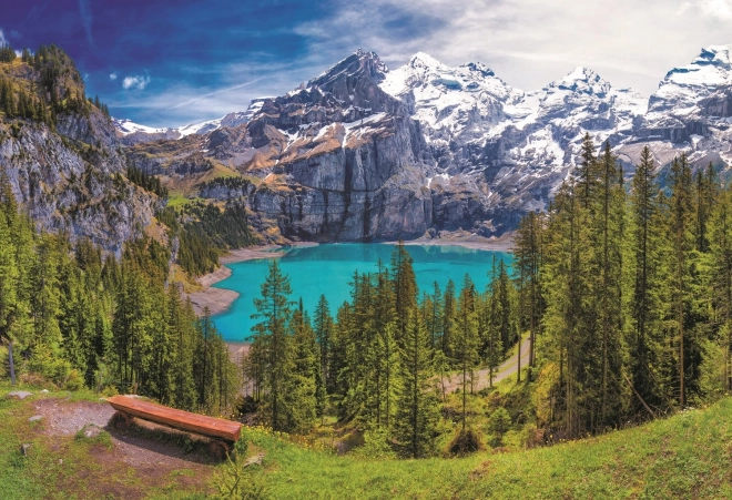 Puzzle Lac Oeschinen Alpes 1500 pièces