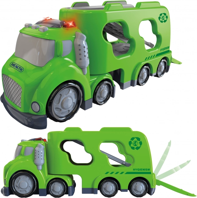 Woopie remorqueuse verte City Truck avec effets sonores et lumineux