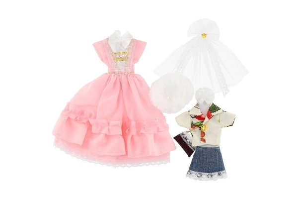 Vêtements avec accessoires pour poupées 2 pièces