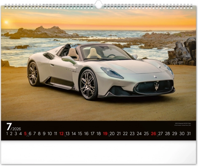 Calendrier mural Voitures Rapides 2026