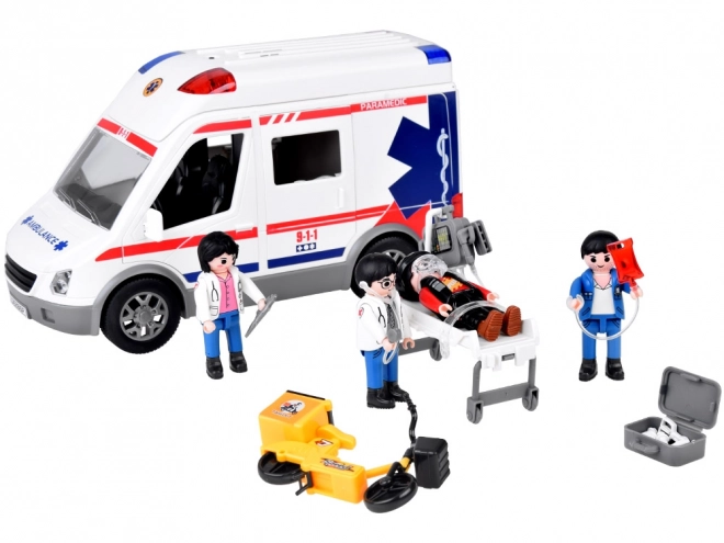 Figurines interactives civières ambulance son lumineux ZA5456