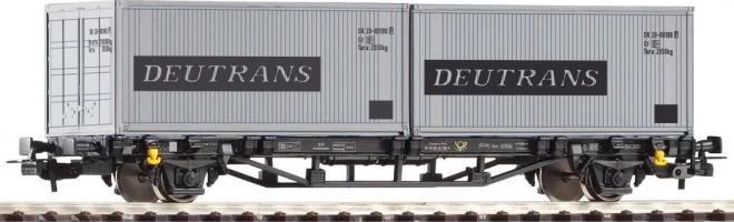 Piko wagon plat Lgs579 avec 2× conteneurs 20' DEUTRANS DR, époque IV