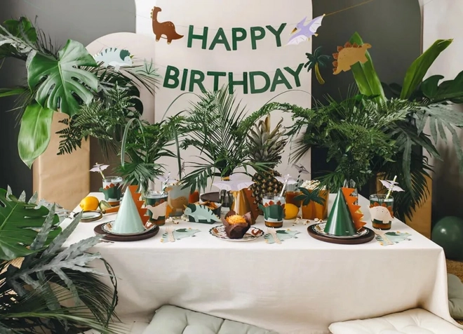 Joyeux Anniversaire Dino Transparent 3m