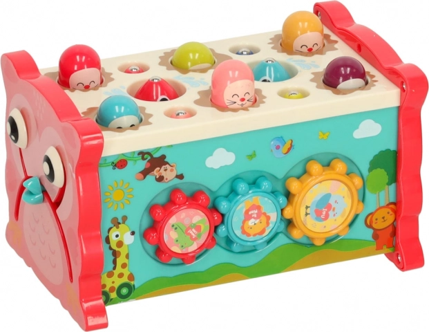 Jeu sensoriel à marteau 8-en-1 bibi-inn rose