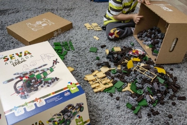 Jeu de Construction SEVA ARMÉE Bataille plastique 958 pièces en boîte 27x38x18cm