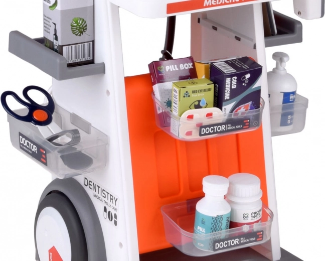 Chariot mobile avec compartiments de rangement