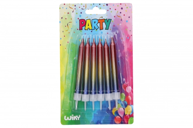 Bougies métalliques avec supports - 6 pièces