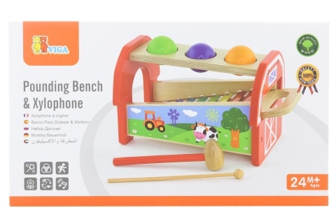 Maillet en bois et xylophone