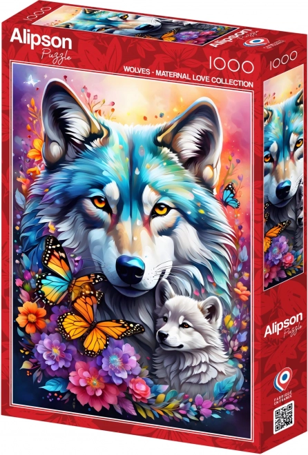 Puzzle Amour maternel Loups 1000 pièces