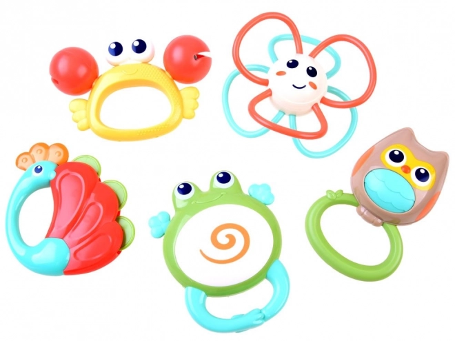 Ensemble de hochets colorés Animaux