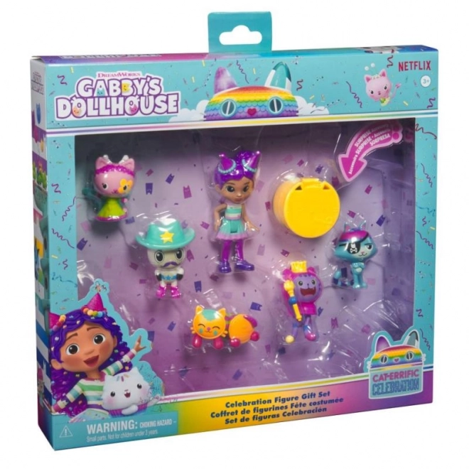 Coffret cadeau de figurines de collection Le chalet magique de Gábina – Célébration