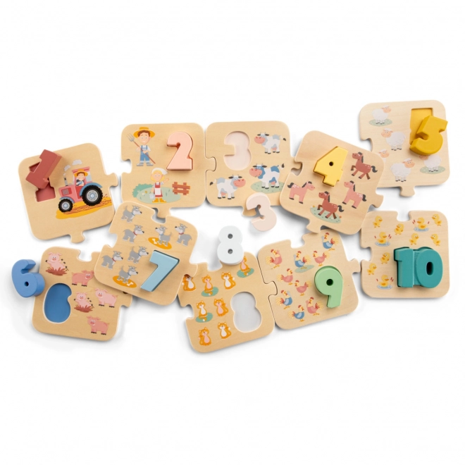Puzzle Apprendre les chiffres Ferme