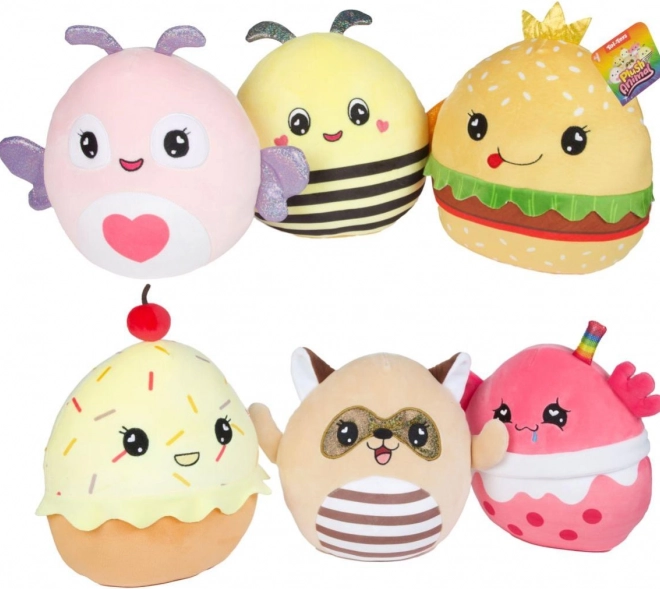 Peluche animal et nourriture 21x25 cm