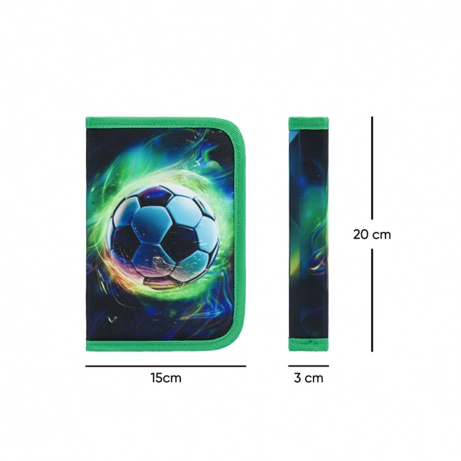 BAAGL Trousse d'école un étage Football Ballon vert