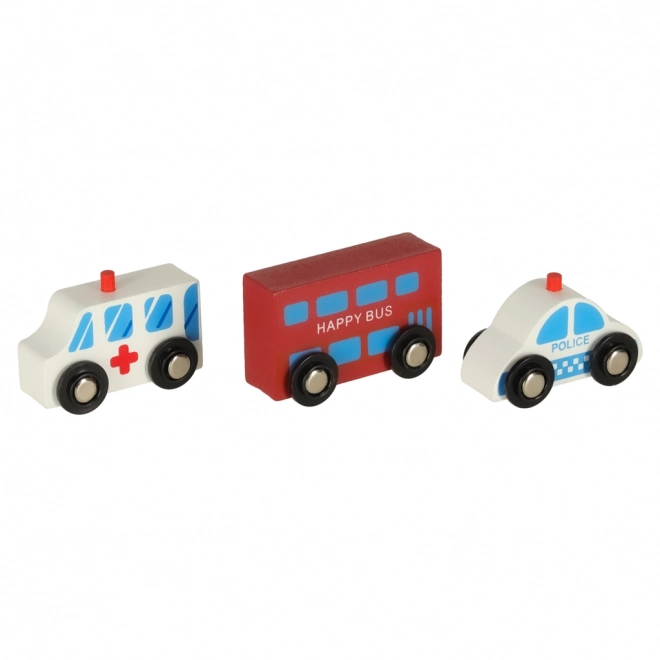 Ensemble de train en bois pour enfants 69 pièces