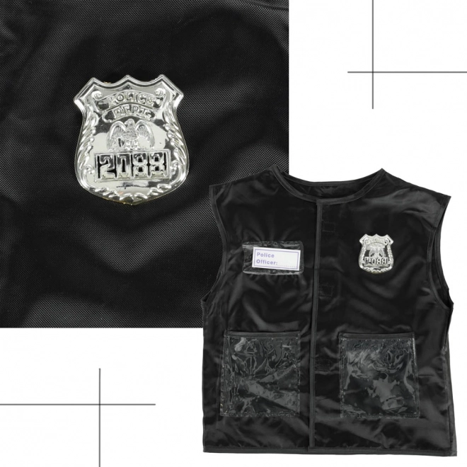 Costume de carnaval d'enfant policier 3-8 ans