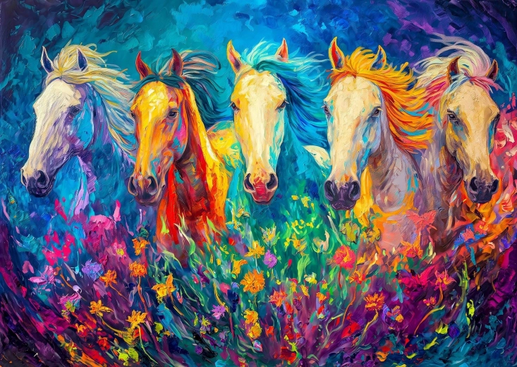 Puzzle Galop lumineux 1000 pièces
