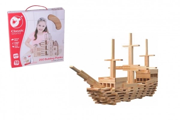 Blocs de construction en bois pour enfants - 250 pièces