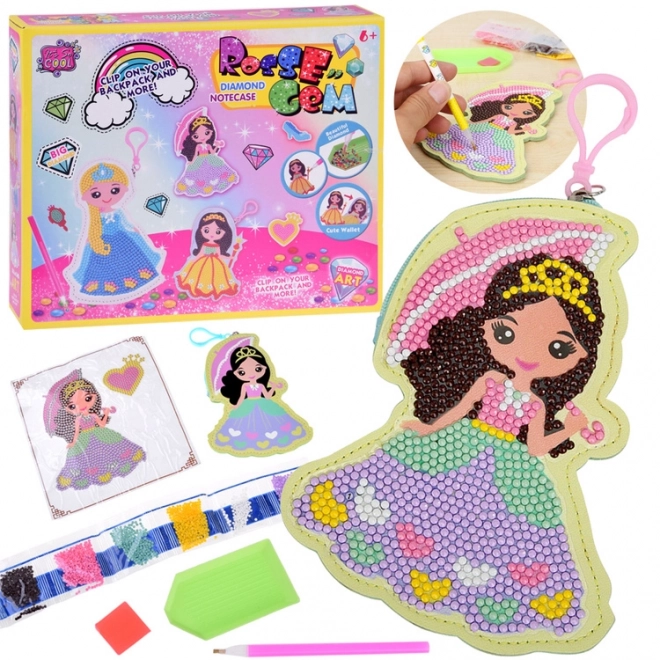 Ensemble créatif avec collage de diamants Princesse