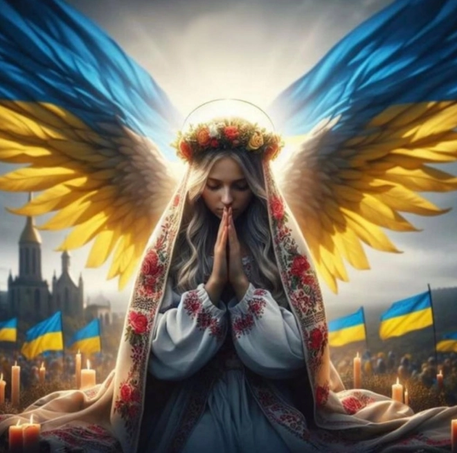 Peinture diamant Ukrainien Ange 30x40 cm