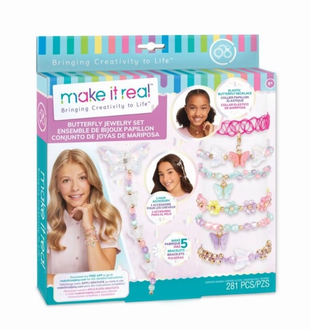 Kit pour fabriquer des bijoux avec des papillons