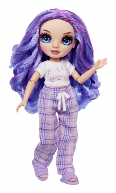 Rainbow High Junior Fashion poupée en pyjama - Violet Willow