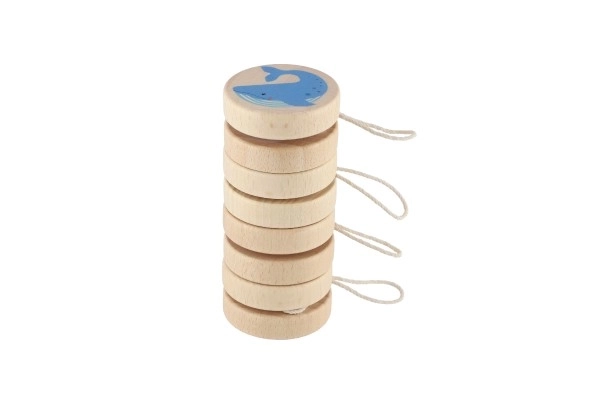 Yo-yo en bois avec animaux 5,5 cm