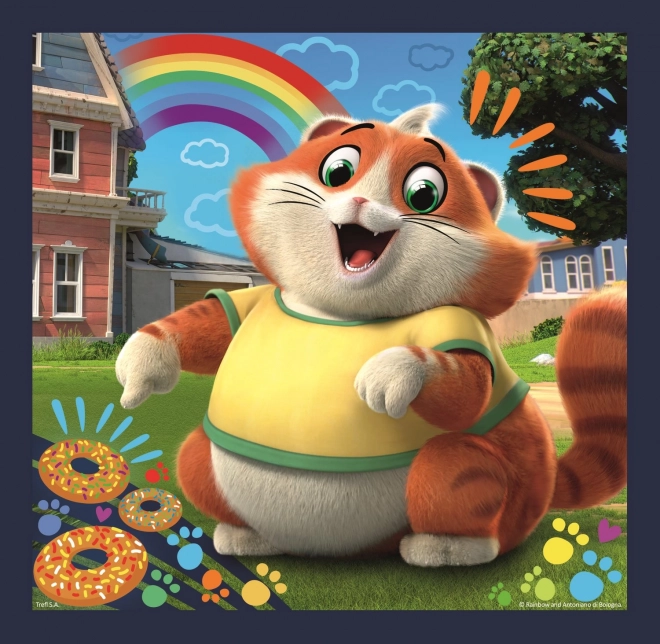 TREFL Puzzle 44 pièces : Rencontrez les chats 3 en 1 (20, 36, 50 pièces)