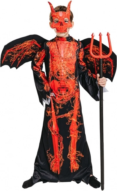 Costume de carnaval - squelette diabolique pour enfants 110 - 120 cm