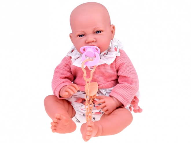Poupée interactive pour enfants 45 cm en tenue rose