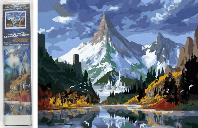 Peinture diamant Château de glace dans les montagnes 30 × 40 cm