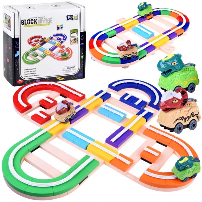 Piste de course de dinosaures pour enfants