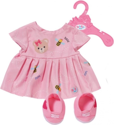 Adorable tenue rose avec ourson et petites abeilles