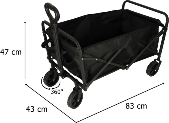 Chariot de transport pliant pour achats avec roues pivotantes et poignée télescopique