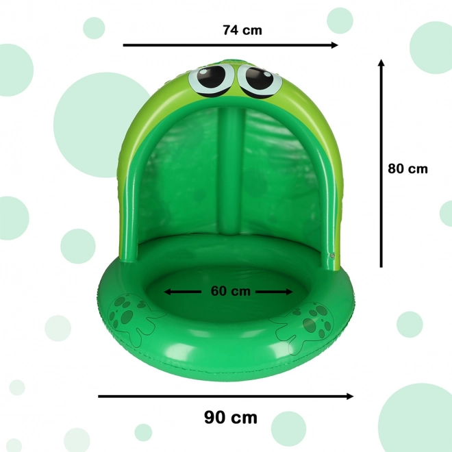Piscine gonflable pour enfants avec auvent grenouille