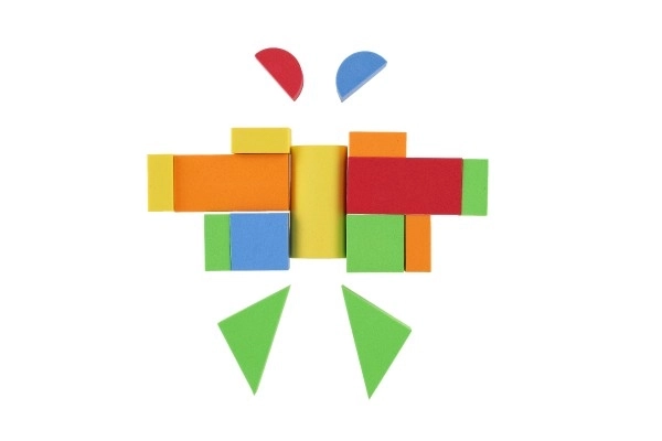 Kit de construction en mousse colorée pour enfants