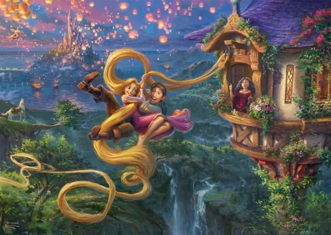 Puzzle 1000 pièces Disney : Raiponce et Flynn