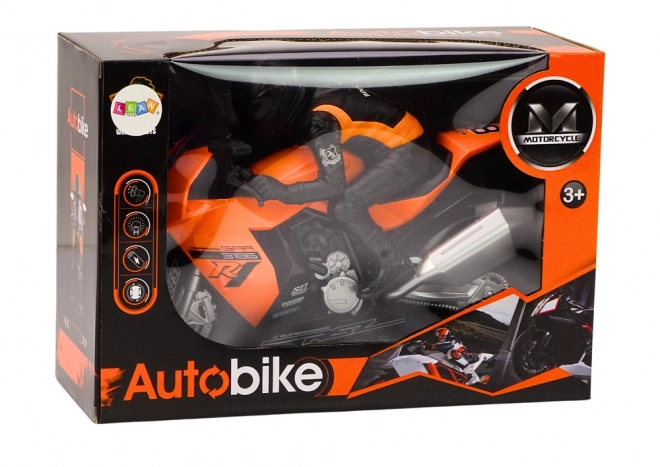 Moto avec lumières sons de la moto Capteur d'obstacles Orange