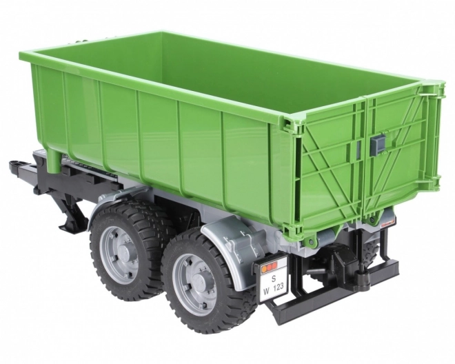 Bruder Voiture verte avec conteneur basculant échelle : 1:16