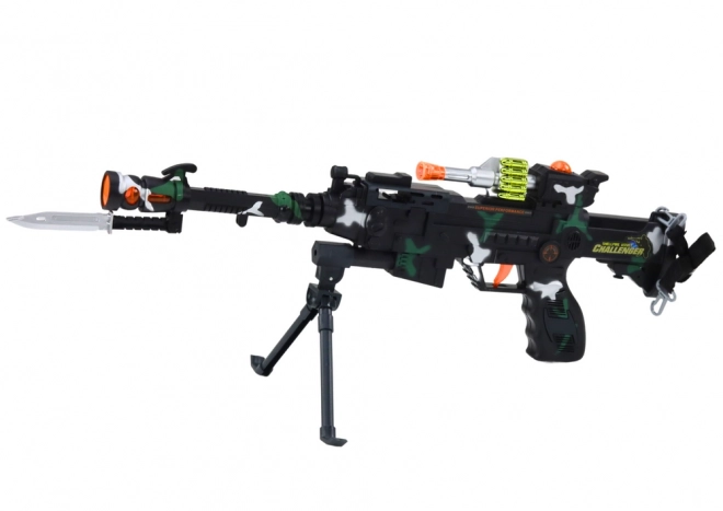 Fusil militaire sur épaule Lumière et son 50 cm