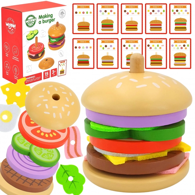 Restaurant de burgers en bois WOOPIE GREEN pour enfants