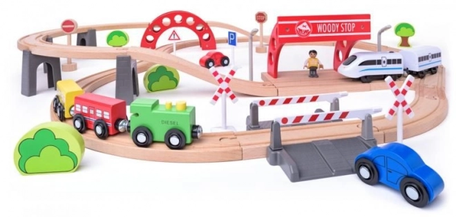 Train en bois avec ensemble électrique