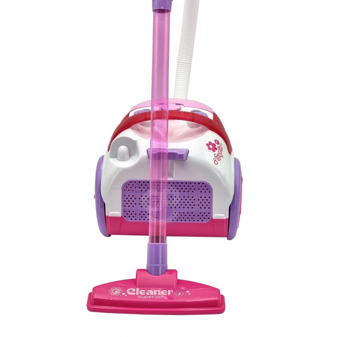 Aspirateur rose pour enfants avec fonction d'aspiration