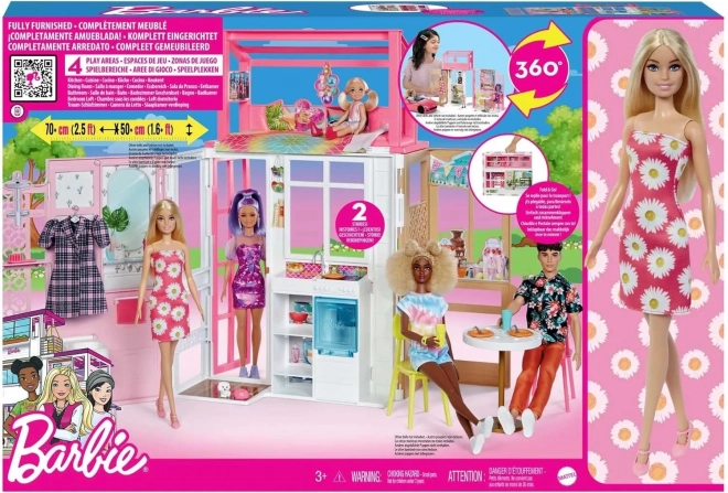 Maison pliante Barbie avec poupée