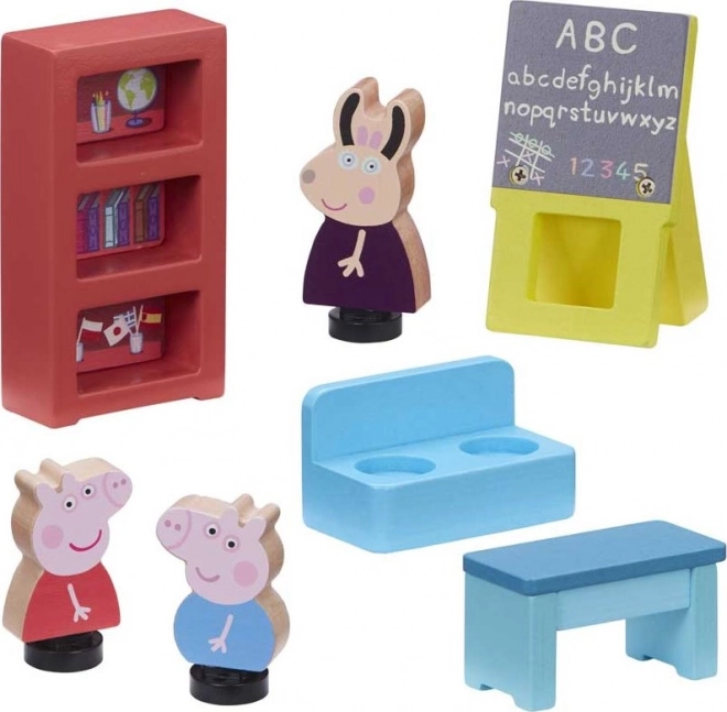 Peppa Pig école en bois - jouet