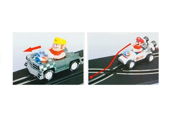 Piste de course électrique avec 2 voitures Mario RC