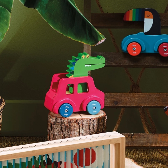 Voiturette en bois Vilac avec klaxon Crocodile