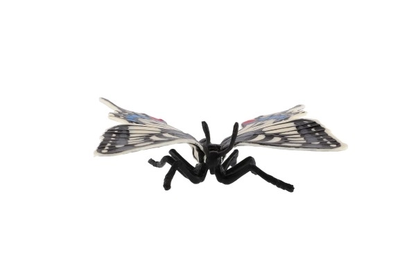 Papillon tropical Papilio/Machaon en plastique 8cm en sachet